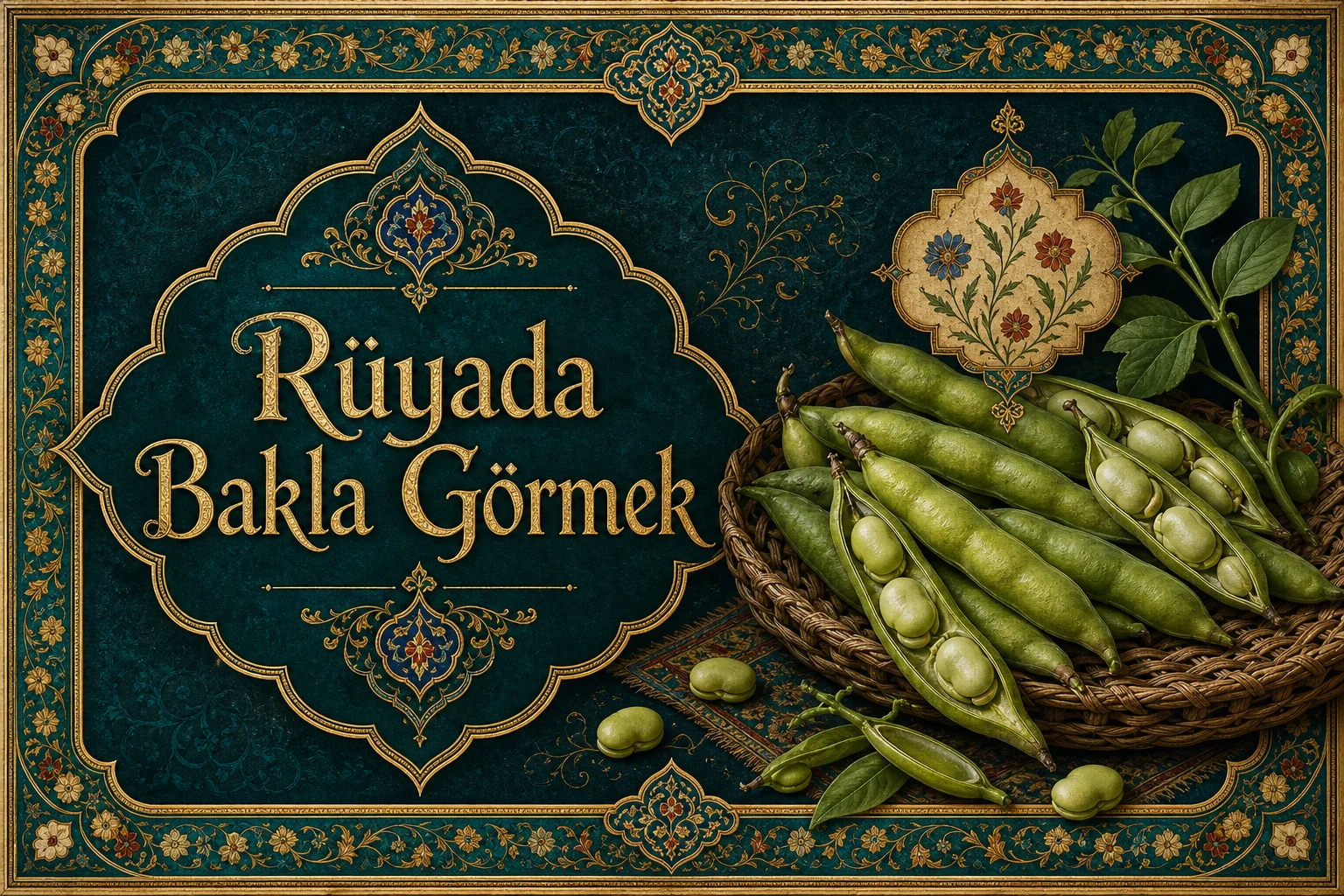 Rüyada Bakla Görmek — Osmanlı yıldızname estetiğinde tezhipli minyatür kapak