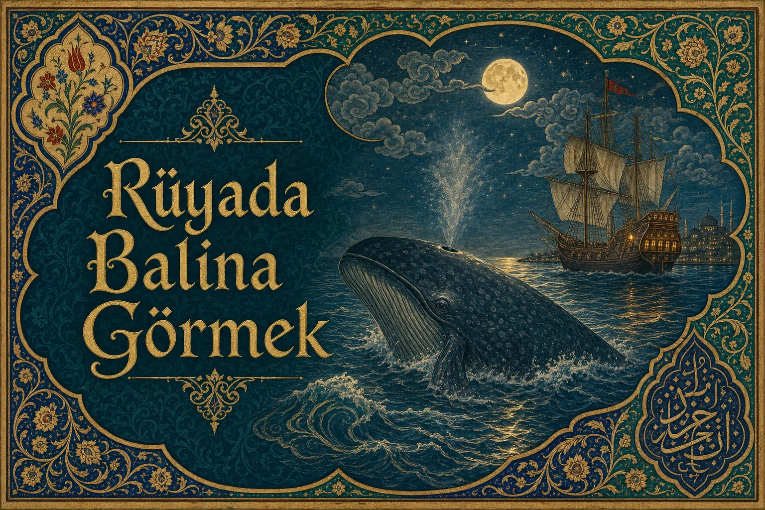 Rüyada Balina Görmek — Osmanlı yıldızname estetiğinde tezhipli minyatür kapak