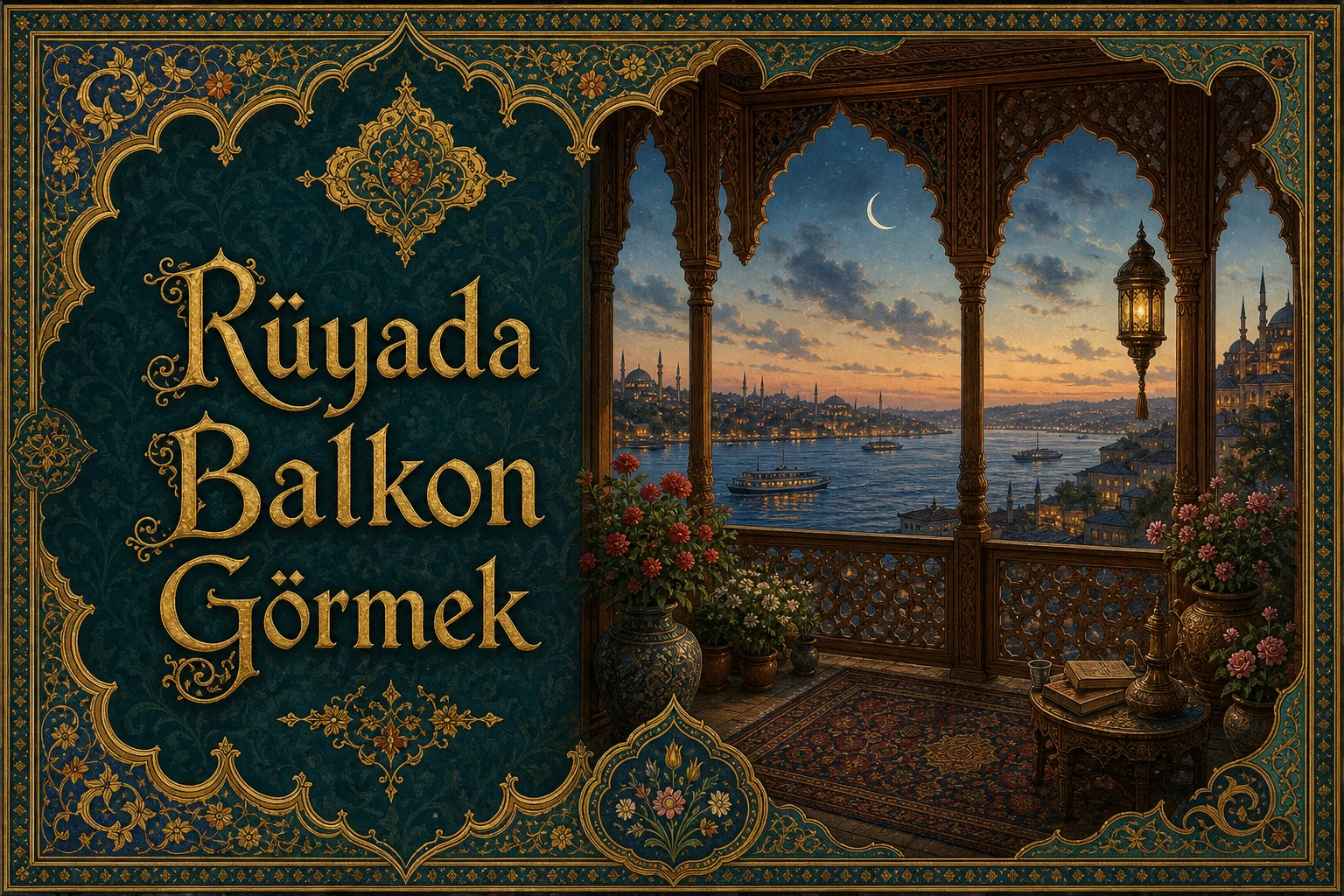 Rüyada Balkon Görmek — Osmanlı yıldızname estetiğinde tezhipli minyatür kapak