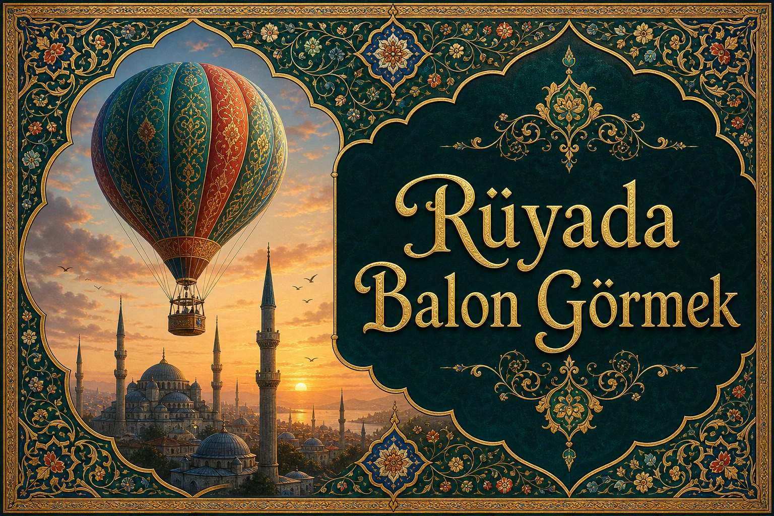 Rüyada Balon Görmek — Osmanlı yıldızname estetiğinde tezhipli minyatür kapak