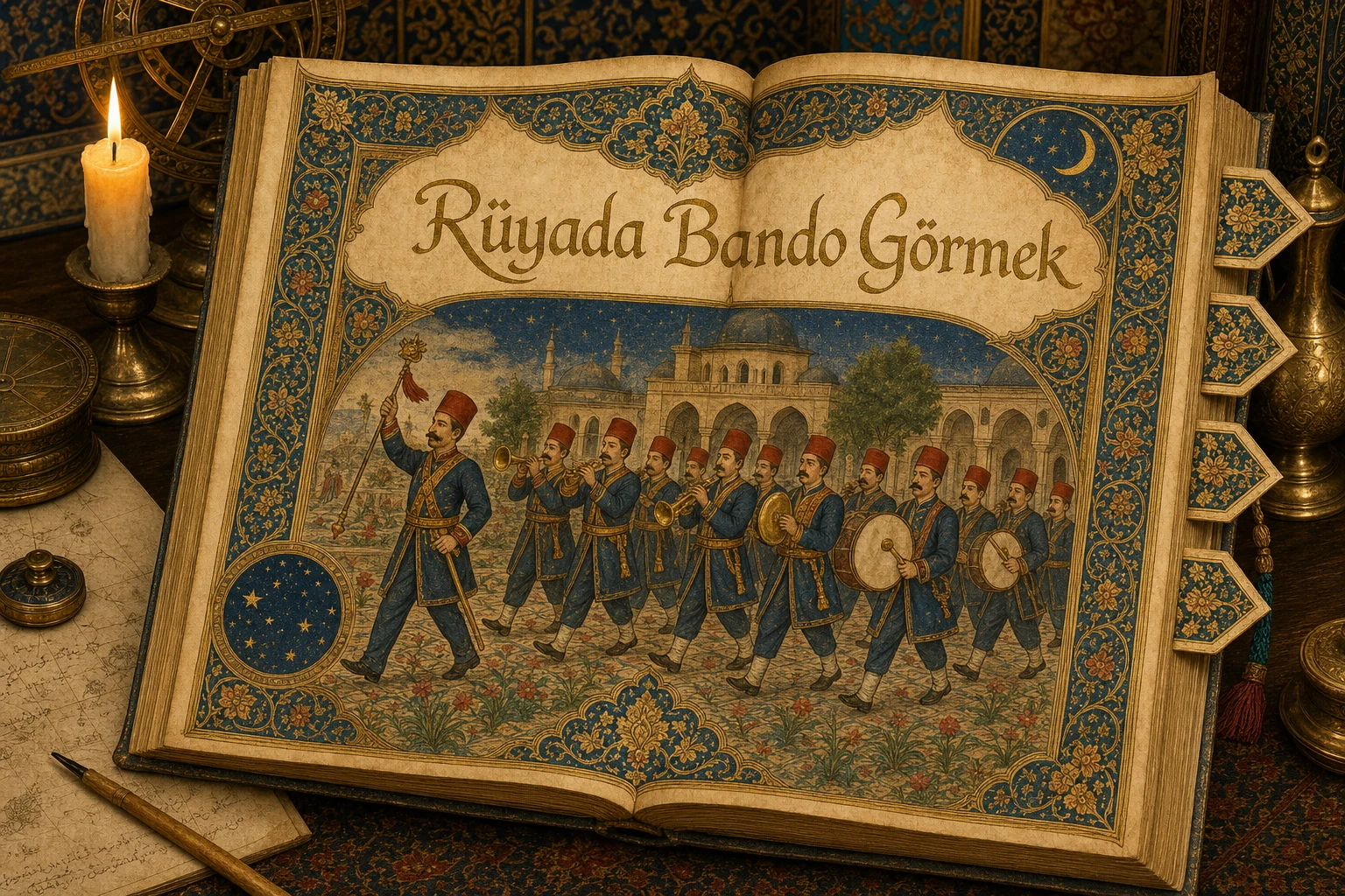 Rüyada Bando Görmek — Osmanlı yıldızname estetiğinde tezhipli minyatür kapak