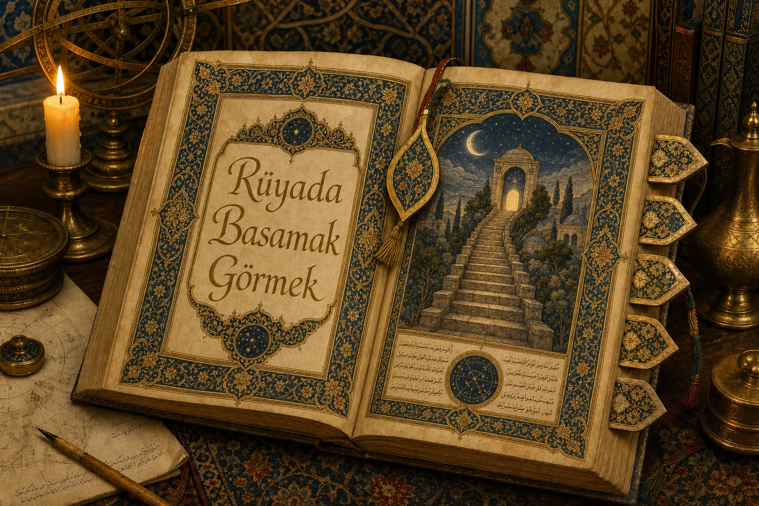 Rüyada Basamak Görmek — Osmanlı yıldızname estetiğinde tezhipli minyatür kapak