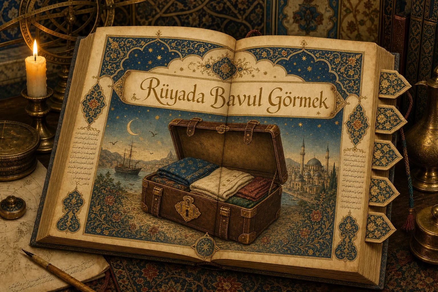 Rüyada Bavul Görmek — Osmanlı yıldızname estetiğinde tezhipli minyatür kapak