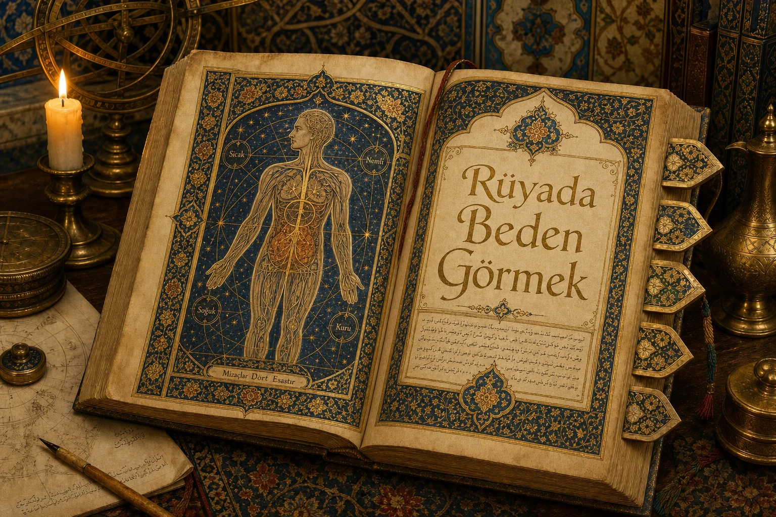 Rüyada Beden Görmek — Osmanlı yıldızname estetiğinde tezhipli minyatür kapak