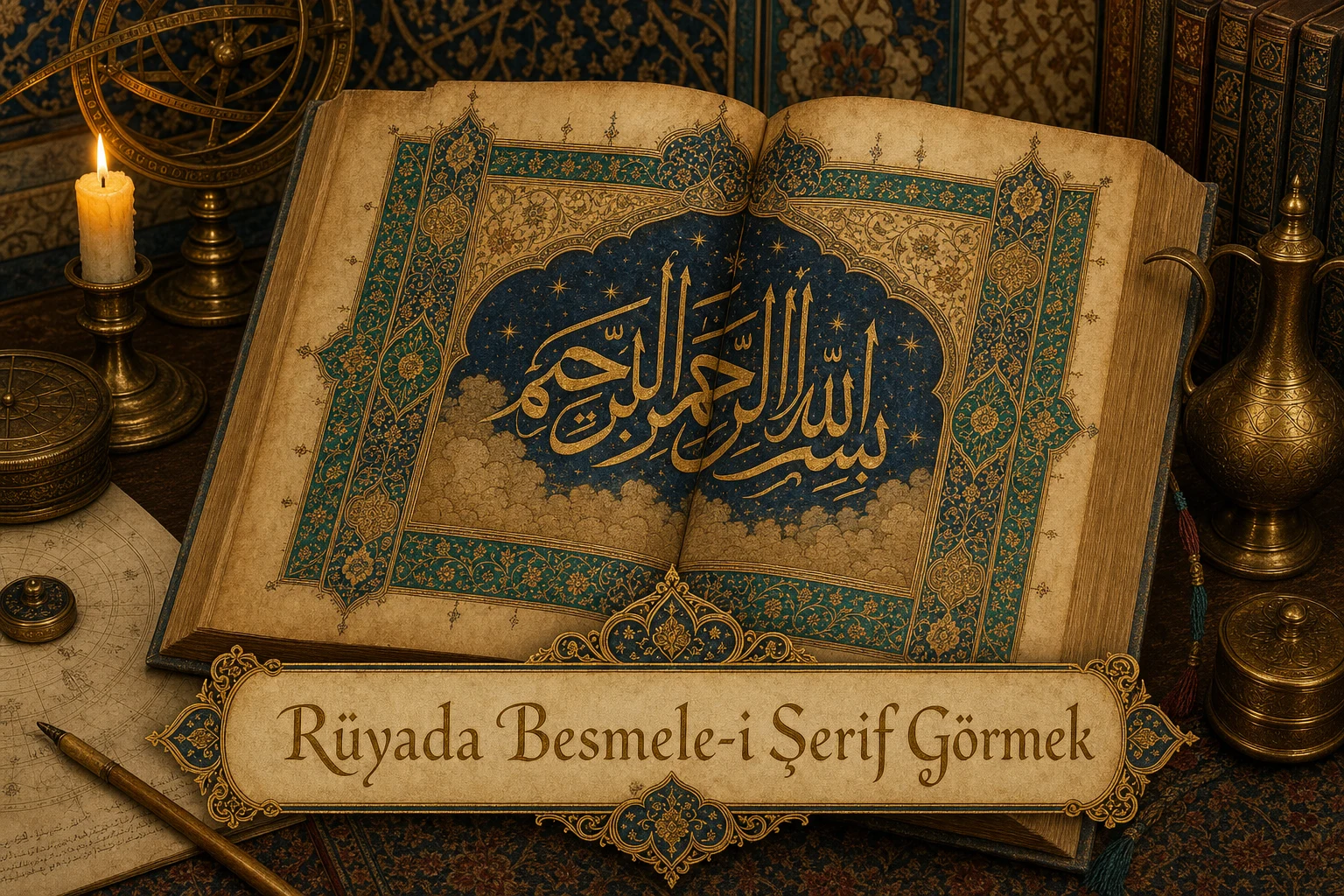Rüyada Besmele-i Şerif Görmek — Osmanlı yıldızname estetiğinde tezhipli minyatür kapak