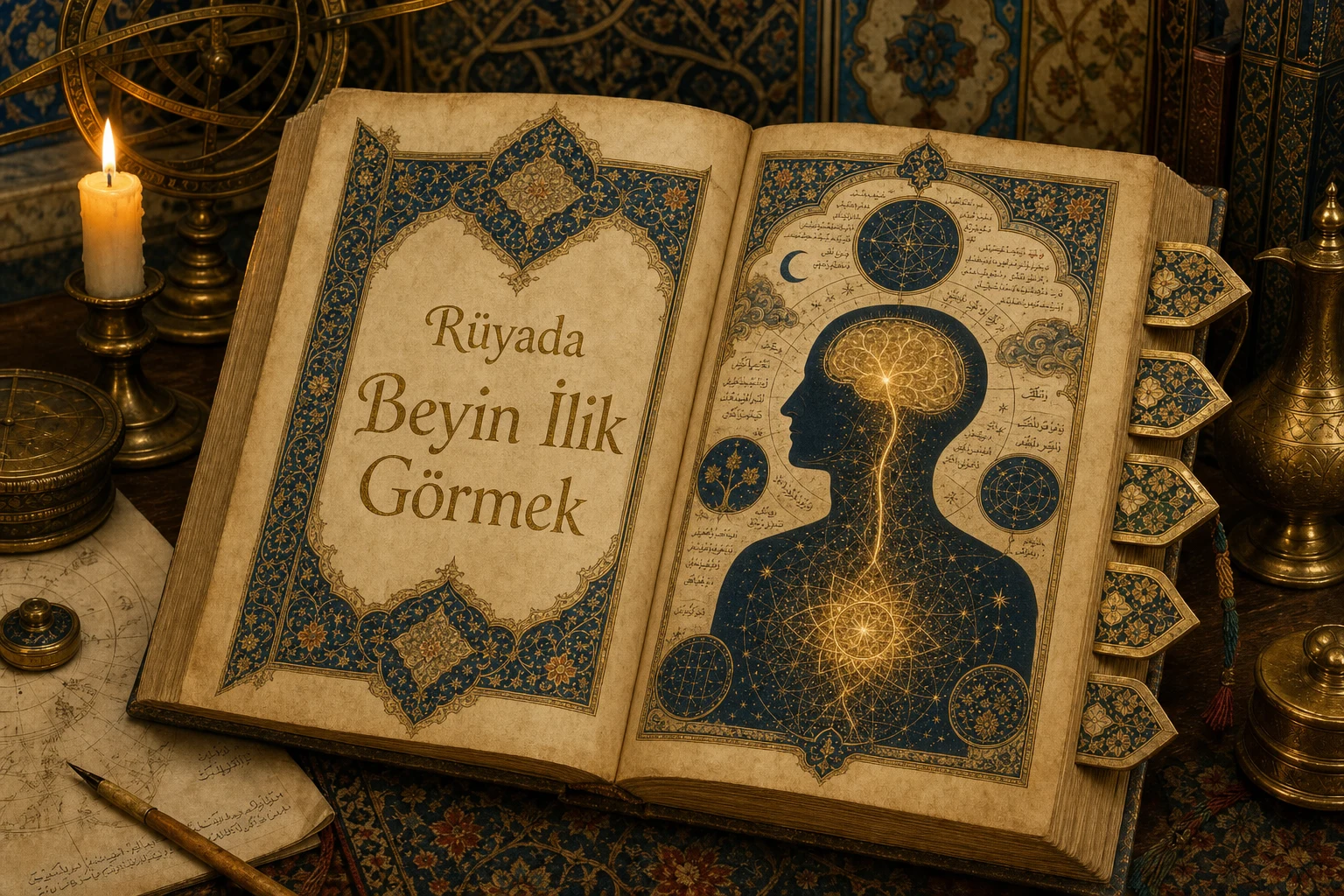 Rüyada Beyin İlik Görmek — Osmanlı yıldızname estetiğinde tezhipli minyatür kapak