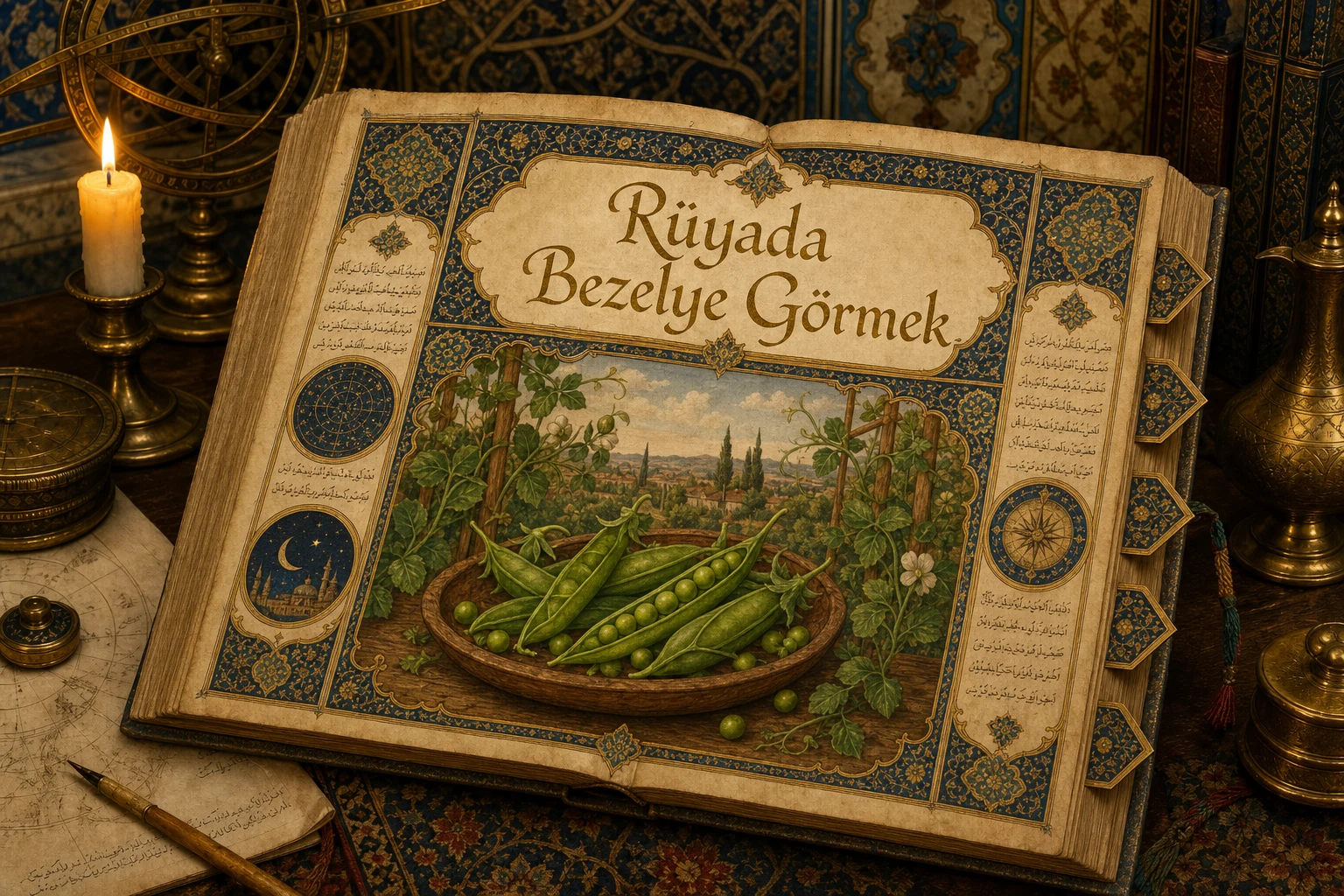 Rüyada Bezelye Görmek — Osmanlı yıldızname estetiğinde tezhipli minyatür kapak