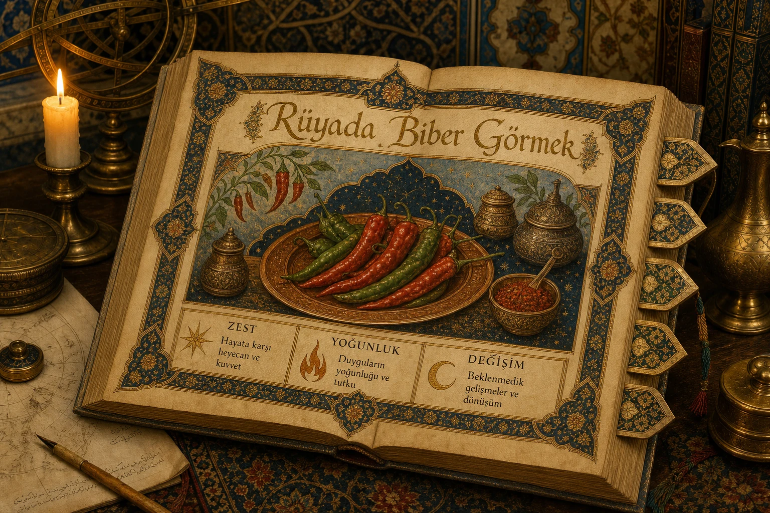 Rüyada Biber Görmek — Osmanlı yıldızname estetiğinde tezhipli minyatür kapak