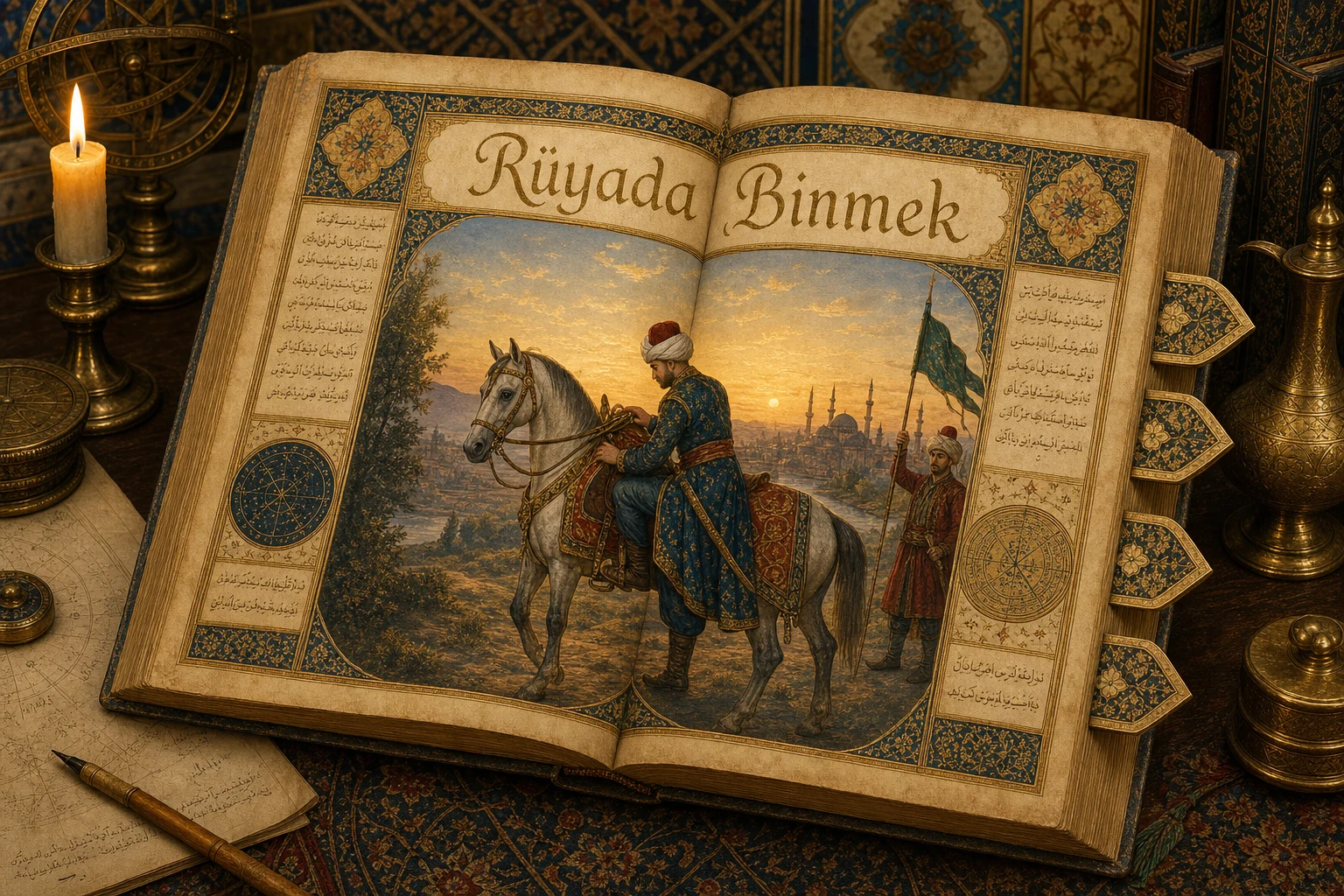 Rüyada Binmek — Osmanlı yıldızname estetiğinde tezhipli minyatür kapak