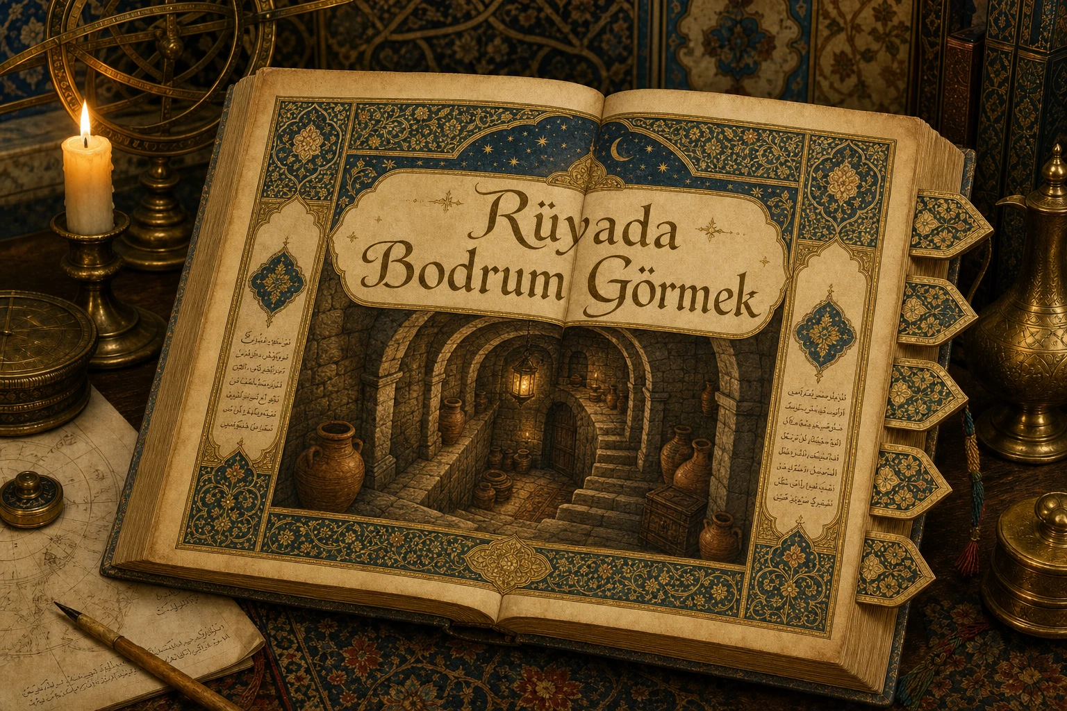 Rüyada Bodrum Görmek — Osmanlı yıldızname estetiğinde tezhipli minyatür kapak