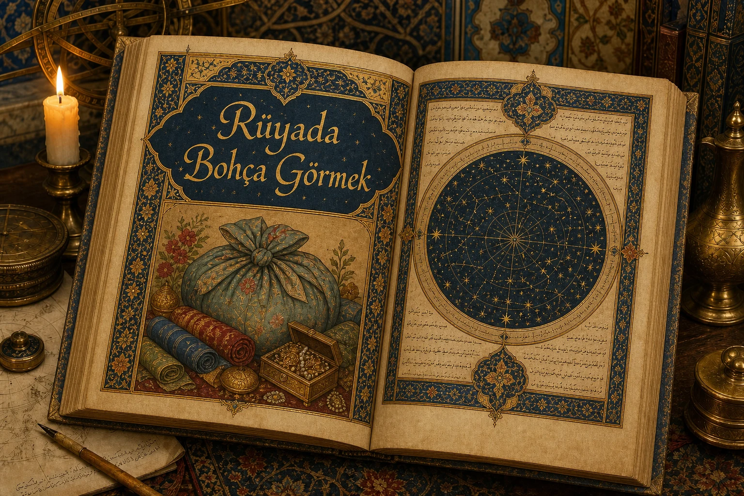 Rüyada Bohça Görmek — Osmanlı yıldızname estetiğinde tezhipli minyatür kapak