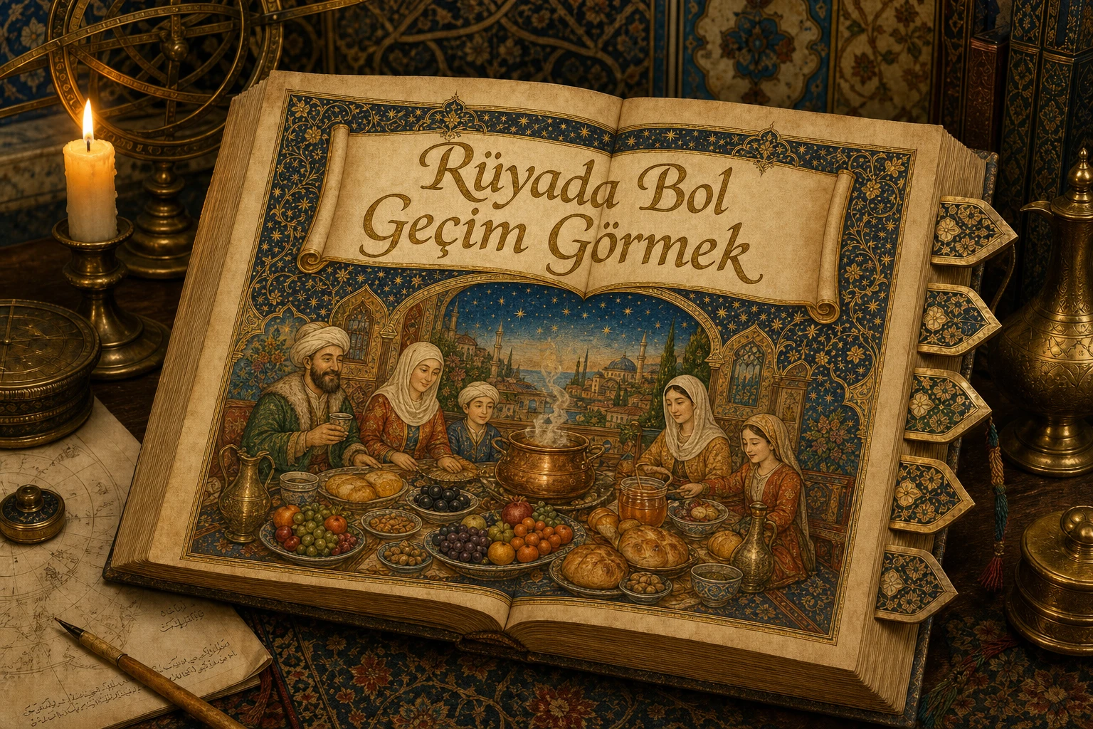 Rüyada Bol Geçim Görmek — Osmanlı yıldızname estetiğinde tezhipli minyatür kapak