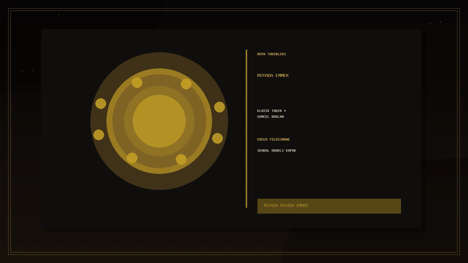 Rüyada Emmek — Osmanlı yıldızname estetiğinde tezhipli minyatür kapak