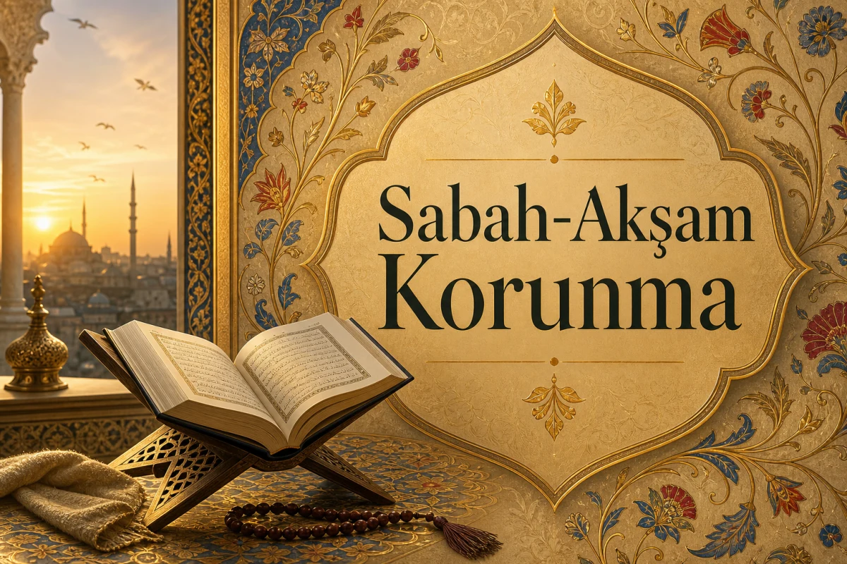 Sabah-Akşam Korunma — Osmanlı tezhipli rukye kapak görseli