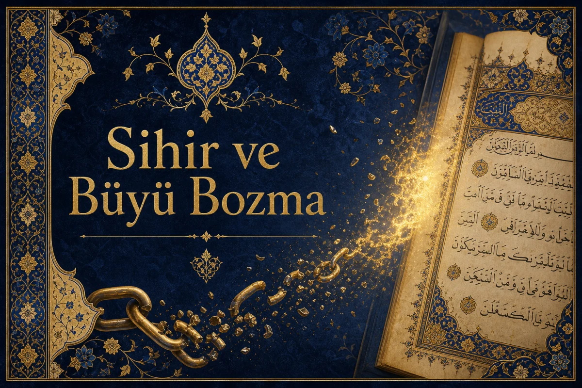 Sihir ve Büyü Bozma — Osmanlı tezhipli rukye kapak görseli