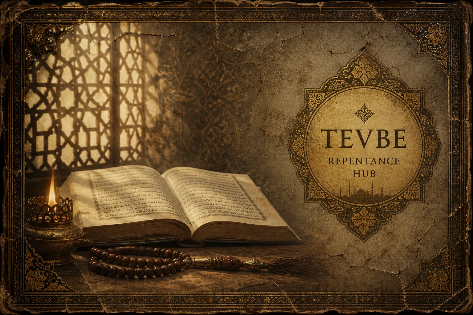 Tevbe — kadim Osmanlı üslubunda kapak