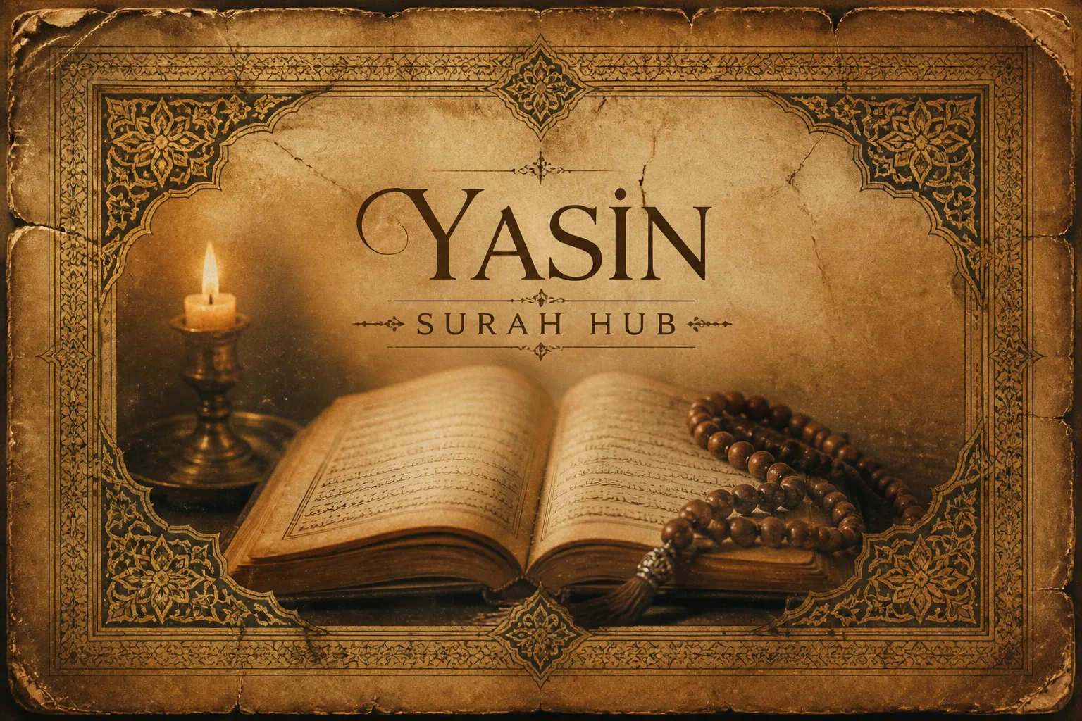Yasin Suresi — kadim Osmanlı üslubunda kapak